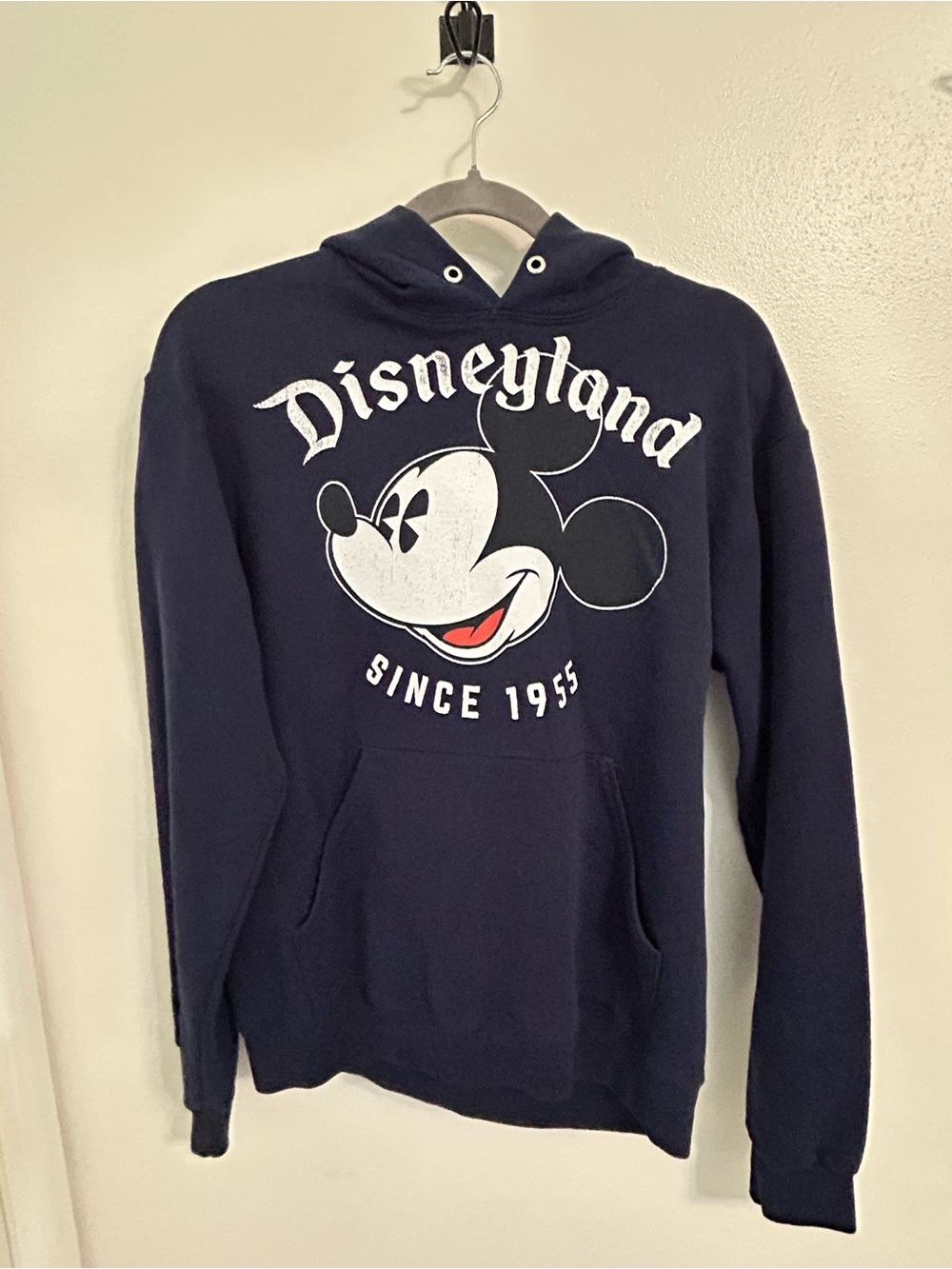 Vintage Disneyland Navy Mickey Mouse Graphic Hoodie